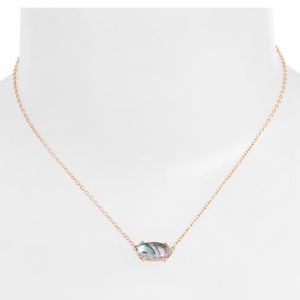 NWT Ever Pendant Necklace - Abalone Shell/Rose Gold